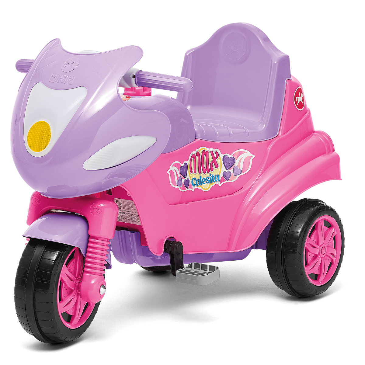 Brinquedo Infantil Divertido Moto De Passeio Max Rosa Calesita em