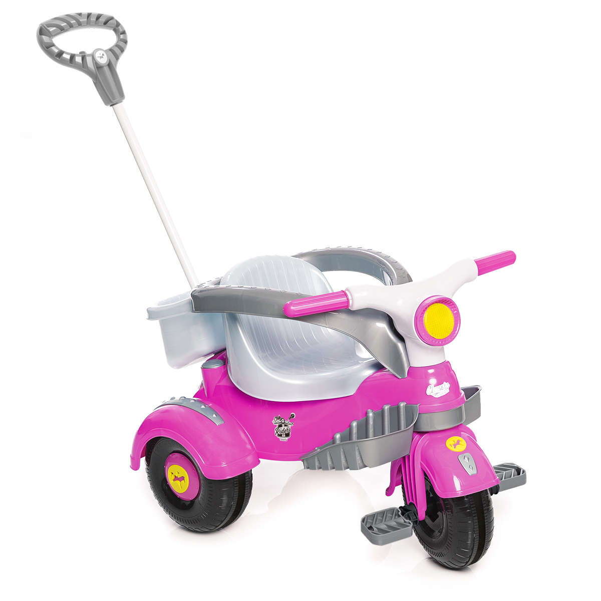Triciclo Motoca Infantil Velotrol Com Apoio Para os Pés, Empurrador,  Protetor, e Pedal Para Menino e Menina - Certificado Inmetro